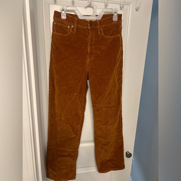 Madewell The Perfect Vintage Wide-Leg Pant: Corduroy Edition Saddle Brown | 27 - Picture 4 of 7